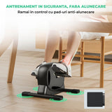 Mini Bicicleta de Exercitii Elindor®, Portabilă pentru Brațe și Picioare, Negru