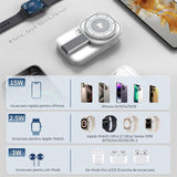 Încărcător Wireless 3in1 Elindor®, 15W, MagSafe, Pliabil, Alb