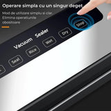 Aparat de Vidat Alimente Elindor®, 10 Pungi Incluse, Design Automat, Moduri Uscat și Umed