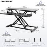 Suport Laptop Elindor® Pliabil pentru Birou, Negru
