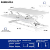 Suport Laptop Elindor® Pliabil pentru Birou, Alb
