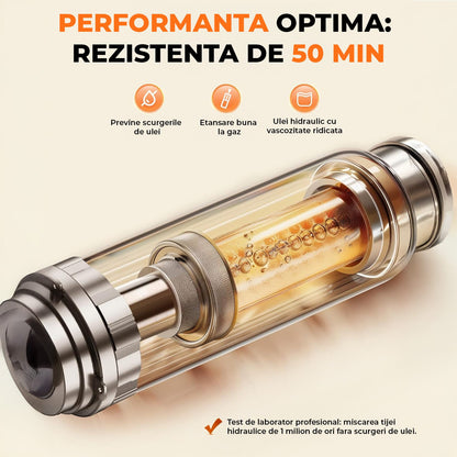 Stepper Compact Elindor® cu Benzi Fitness, Rezistență Hidraulică, Negru