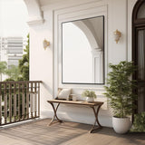 Oglinda Dreptunghiulara Elindor®, 55x75 cm, Sticla Fara Distorsiuni, Usor de Instalatat, Negru