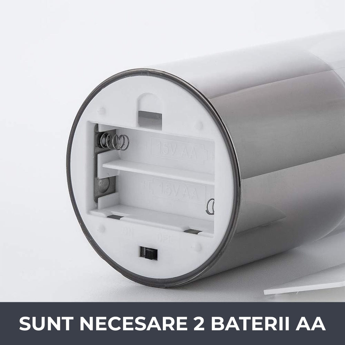 Set 3 Lumânări Decorative cu LED Elindor®, Sticlă Fumurie