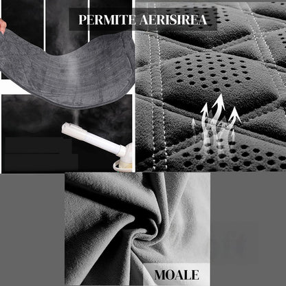 Husa Scaun Auto Premium Elindor® Universala, pentru Protectie Sezut Scaune, Ofera Protectie Pentru Bancheta Fata, Antialunecare, Piele PU, Material Respirabil, Buzunar Depozitare, Accesorii Masina Huse Interior 57x42 cm, Gri Inchis