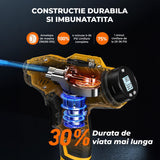 Compresor Auto Portabil Elindor® 160 PSI, Alimentare Dubla AC/DC, Galben