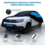 Prelata Auto Premium Elindor® Impermeabila, Antigrindina, Protectie UV Anti Soare , Praf si Zapada, Husa Auto Exterior Universala pentru Masina, Marime SUV L 475*193*143 cm, Negru