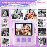 Camera Foto Copii Elindor®, Jucarie cu Ecran LCD, Cadou Educativ pentru Poze, Card Inclus 32GB, Ideal pentru Fete si Baieti, Mov