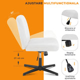 Scaun Birou Elindor®, Modern, Reglabil, Alb