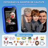 Telefon de jucărie Elindor®, pentru copii, cu funcții educative, albastru