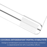 Set 4 separatoare acrilice Elindor®, de 30 cm pentru rafturi, organizator pentru haine, genti si prosoape, montaj rapid fara scule, pentru rafturi de pana la 2.4 cm grosime, Organizatoare baie, lazi, acte, camara, Transparent, Plastic