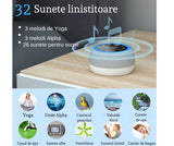 Dispozitiv Sunete Albe, 32 Sunete HD, Portabil, Reîncărcabil, 1800mAh, Lumină de Veghe, Display LCD, Control Tactil, 7 Culori Ajustabile, 3 Niveluri Intensitate