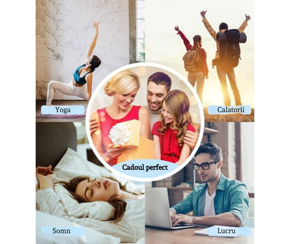 Dispozitiv Sunete Albe, 32 Sunete HD, Portabil, Reîncărcabil, 1800mAh, Lumină de Veghe, Display LCD, Control Tactil, 7 Culori Ajustabile, 3 Niveluri Intensitate