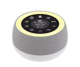 Dispozitiv Sunete Albe, 32 Sunete HD, Portabil, Reîncărcabil, 1800mAh, Lumină de Veghe, Display LCD, Control Tactil, 7 Culori Ajustabile, 3 Niveluri Intensitate