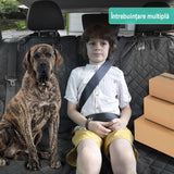 Husă Auto Universală pentru Protecție și Transport Animale, Impermeabilă, Anti-Alunecare, 133 cm, Neagră