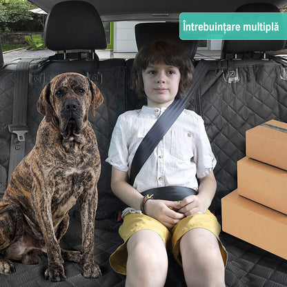 Husă Auto Universală pentru Protecție și Transport Animale, Impermeabilă, Anti-Alunecare, 133 cm, Neagră