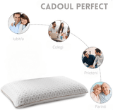 Perna Ortopedică Gel Memory Foam, 60x40x13 cm, Suport Gât și Cervical, Alb