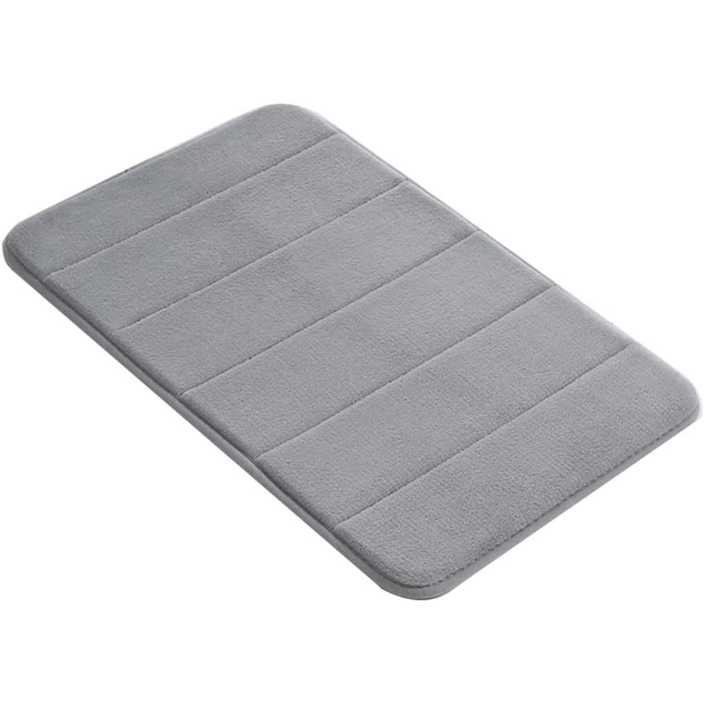 Covor Baie Universal, Spumă cu Memorie, Absorbant, Antiderapant, Memory Foam, 80×50 cm, Gri