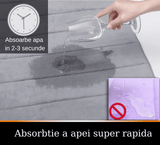 Covor Baie Universal, Spumă cu Memorie, Absorbant, Antiderapant, Memory Foam, 80×50 cm, Gri