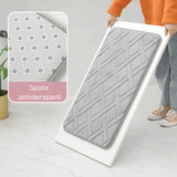 Covor Baie Universal, Spumă cu Memorie, Absorbant, Antiderapant, Memory Foam, 61×41 cm, Gri cu Dungi