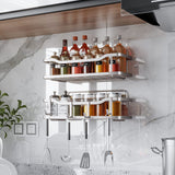 Raft de Duș, Etajeră Baie, Oțel Inoxidabil, Set 2 Rafturi, Argintiu