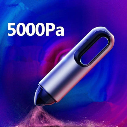Aspirator Auto Portabil Profesional Wireless, 5000 mAh, Mini Aspirator de Mână pentru Mașină, Casă și Birou, Ideal pentru Spații Mici și Dificil de Accesat, Încărcare USB Tip C, Gri