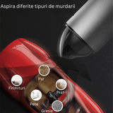 Aspirator Auto Portabil Profesional Wireless, 5000 mAh, Mini Aspirator de Mână pentru Mașină, Casă și Birou, Ideal pentru Spații Mici și Dificil de Accesat, Încărcare USB Tip C, Gri
