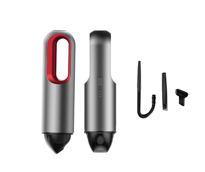 Aspirator Auto Portabil Profesional Wireless, 5000 mAh, Mini Aspirator de Mână pentru Mașină, Casă și Birou, Ideal pentru Spații Mici și Dificil de Accesat, Încărcare USB Tip C, Gri