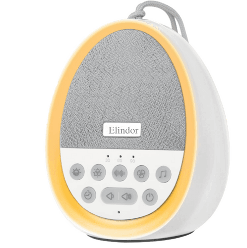 Dispozitiv Sunete Albe, 29 Sunete HD, Portabil, Acumulator 1200mAh, Timer, Lumină de Veghe, Alb