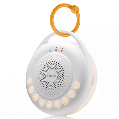 Dispozitiv Sunete Albe, 24 Sunete HD, Portabil, Reîncărcabil, Baterie 20H, Lumină de Veghe, 3 Niveluri Intensitate Culoare