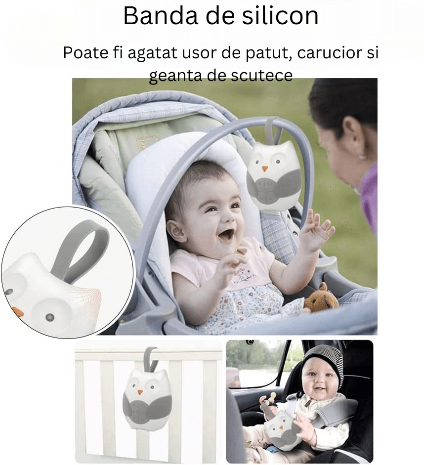 Dispozitiv Sunete Albe, 14 Sunete HD, Portabil, Reîncărcabil, Timer