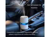Mini Umidificator USB cu Difuzor Aromaterapie și Lumini LED, 400ml, 2 Moduri, Alb