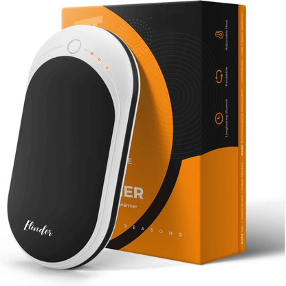 Încălzitor de Mâini Elindor® 5200mAh, Powerbank, USB-C, 12W, 3 Trepte, 4-8 Ore, Negru