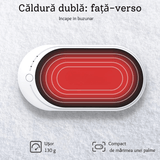 Încălzitor de Mâini Elindor® 5200mAh, Powerbank, USB-C, 12W, 3 Trepte, 4-8 Ore, Negru