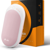 Încălzitor de Mâini Elindor® 5200mAh, Powerbank, USB-C, 12W, 3 Trepte, 4-8 Ore, Roz