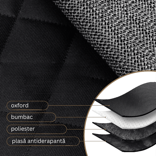 Husă Auto Universală pentru Protecție și Transport Animale, Impermeabilă, Anti-Alunecare, 47 cm, Neagră