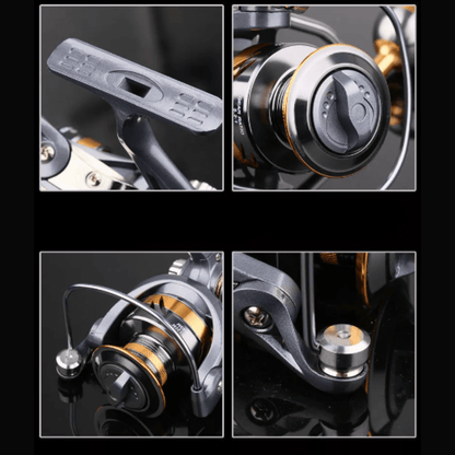 Mulineta Spinning AR 7000, Tambur Metalic, Frânare Statică 8 kg, Gri