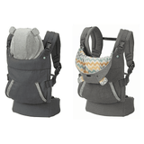 Marsupiu ergonomic cu glugă detașabilă, buzunar de depozitare, suport lombar, poziții spate sau rucsac pentru bebeluși.