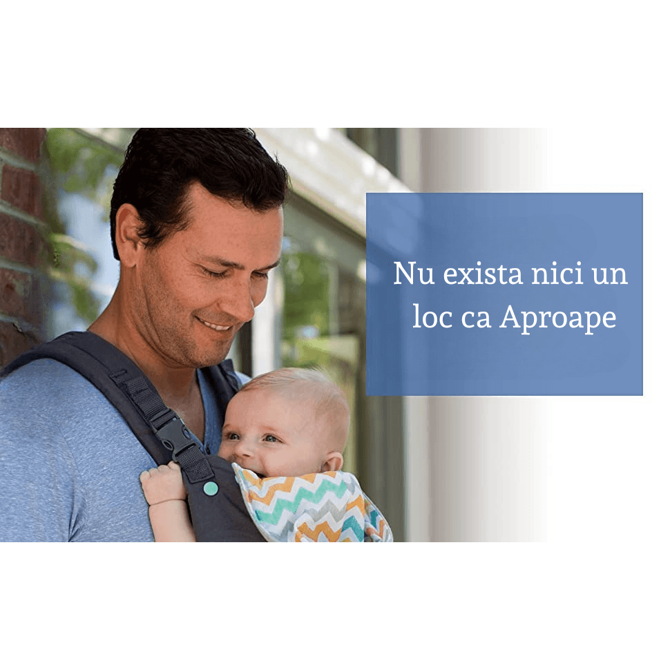 Marsupiu ergonomic cu glugă detașabilă, buzunar de depozitare, suport lombar, poziții spate sau rucsac pentru bebeluși.