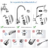 Filtru Apă Potabilă Elindor®, Robinet, Carbon Activ, Elimină Impuritățile și Metale Grele, Argintiu