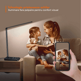 Lampa LED Birou Elindor® Cu Incarcare Wireless, 5 Moduri Lumina, 10 Intensitati, Control Tactil, Ajustabila, USB, 450lm, Negru