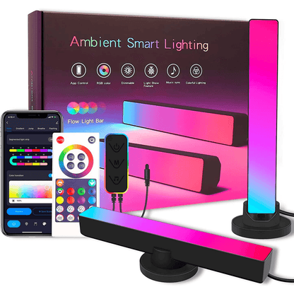 Bare LED RGB Inteligente Elindor®, Control Aplicatie, Sincronizare Muzicală, Bluetooth, Lumini Ambientale, Multicolore