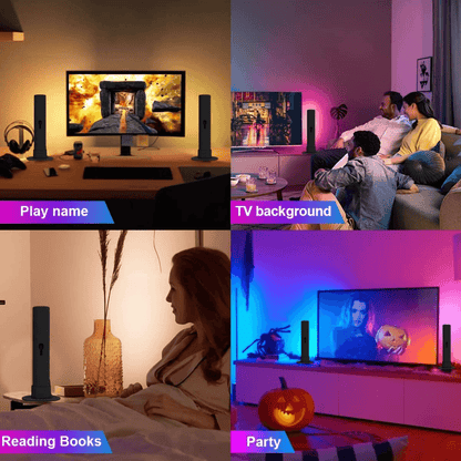 Bare LED RGB Inteligente Elindor®, Control Aplicatie, Sincronizare Muzicală, Bluetooth, Lumini Ambientale, Multicolore