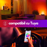 Bare LED RGB Inteligente Elindor®, Control Aplicatie, Sincronizare Muzicală, Bluetooth, Lumini Ambientale, Multicolore