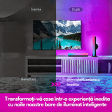 Bare LED RGB Inteligente Elindor®, Control Aplicatie, Sincronizare Muzicală, Bluetooth, Lumini Ambientale, Multicolore