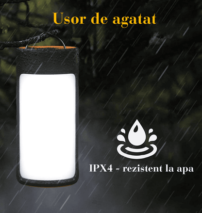 Lanterna LED Felinar Portabilă, Power Bank, Reîncărcabilă, 800LM, IPX4, 1800mAh, Negru