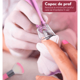 Freză unghii profesională wireless, 20.000 RPM, 6 capete, 60 benzi de șlefuire, roz