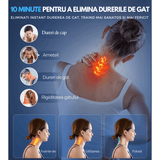 Perna Masaj Cervical Elindor®, Dispozitiv pentru Relaxare si Fizioterapie Gat, Curbura V si Deschidere C, Noduri de Masaj si Spuma Moale cu Memorie, Ideal pentru Dureri de Gat, Umeri si Coloana, Masaj Ortopedic si Tractiune Cervicala, Albastru