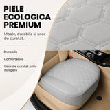 Husă Auto Universală 54 x 53 cm, Piele PU Matlasată, Anti-Alunecare, Design Elegant cu Buzunar de Depozitare, Gri