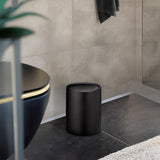 Cos de Gunoi Cosmetic Elindor® cu Capac Tip Swing si Recipient Interior, Capacitate 6L, Galeata Detasabila, Multifunctional, Ideal in Bucatarie, Baie, Birou, Camara, Living, Dormitor, Potrivit pentru Colectare Selectiva, 25.5 × 21 cm, Negru